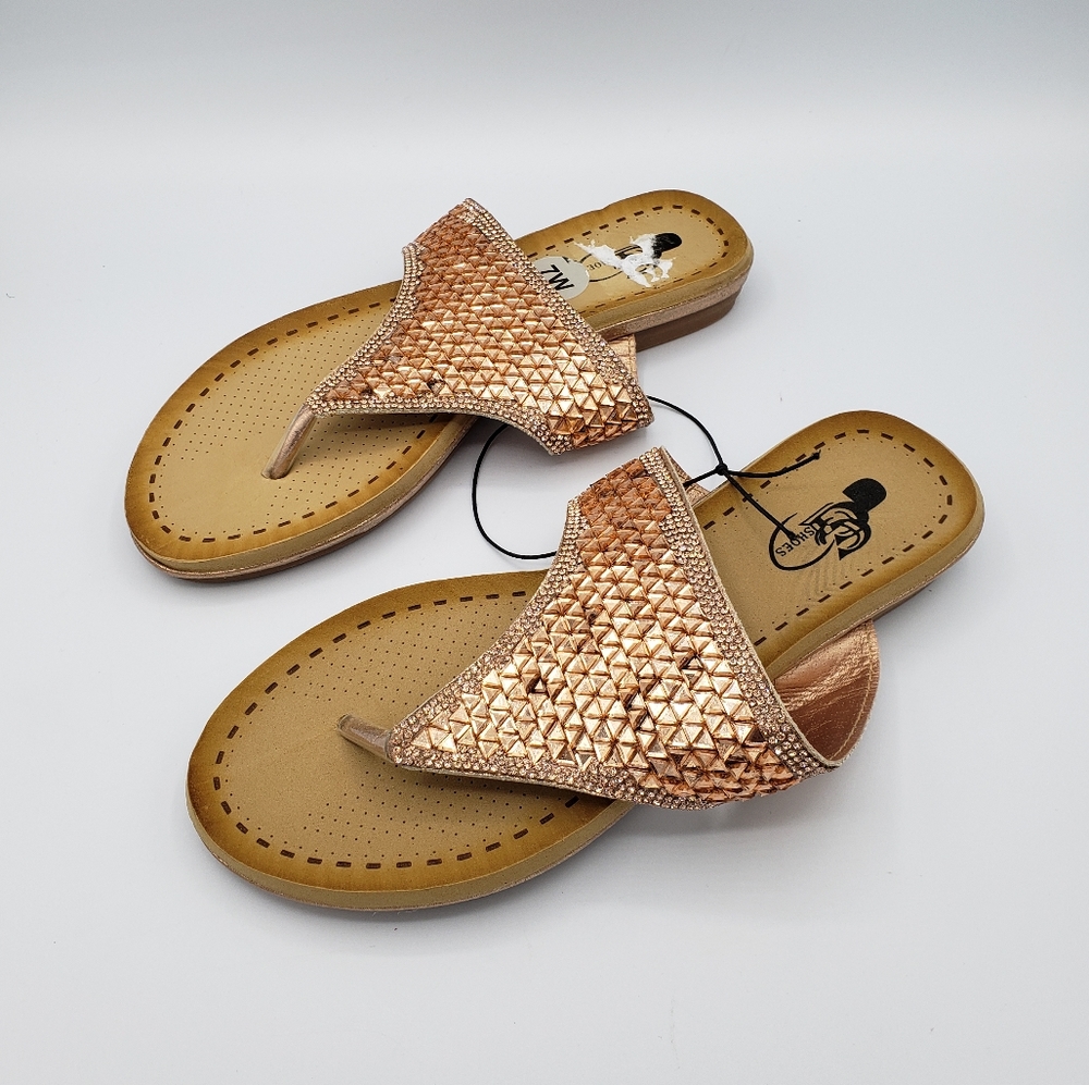 CG Shoes Evie rose gold thong flip flop sandals